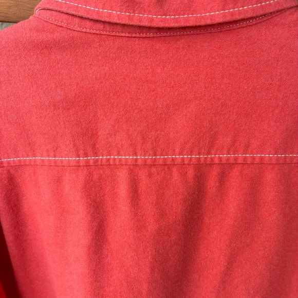 Tommy Bahama RELAX Long Sleeve Cotton Flannel Button Front Salmon Red Size Large - Picture 7 of 11